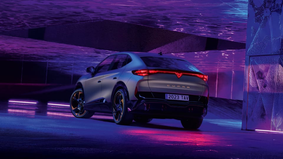 Rear Side view of Cupra Tavascan